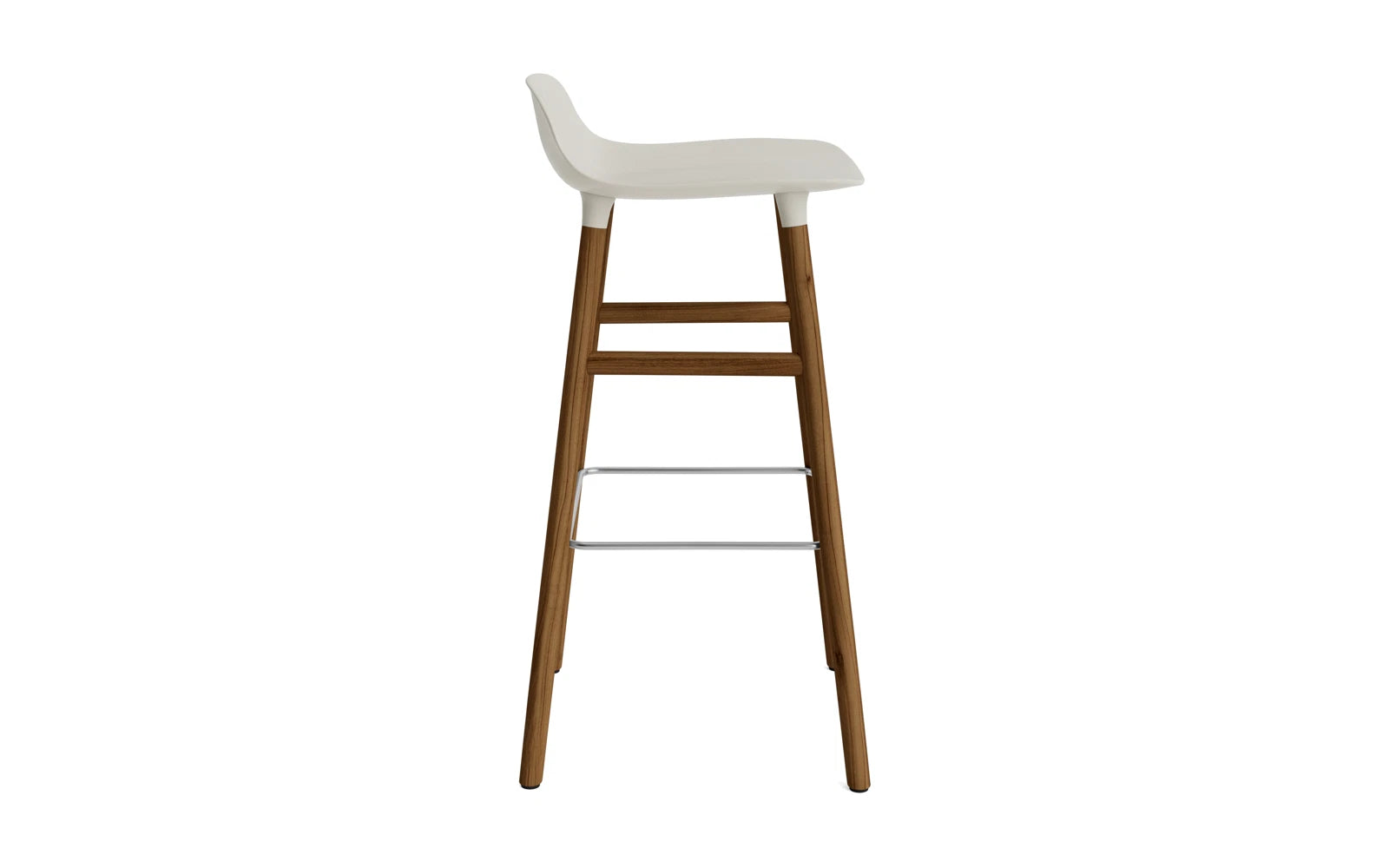 Erleben Sie den Form Barstuhl 75 cm in Hellgrau/Walnuss von Normann Copenhagen – ein harmonisches Zusammenspiel aus modernem Design und hochwertiger Verarbeitung, ideal für stilvolle Wohnräume.