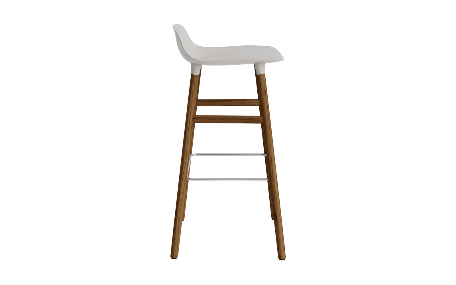 Entdecken Sie den Form Barstuhl 75 cm in Warmem Grau/Walnuss von Normann Copenhagen – ein stilvolles, modernes Designhighlight für Ihr Zuhause.