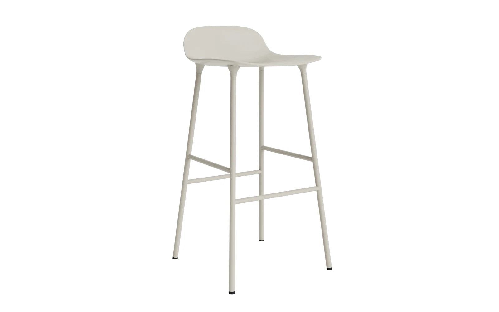 Form Barstuhl 75 cm Hellgrau/Stahl in präsentiert im Onlineshop von KAQTU Design AG. Barstuhl ist von Normann Copenhagen