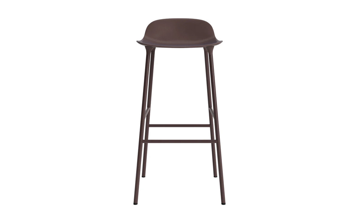 Form Barstuhl 75 cm Braun/Stahl in Braun präsentiert im Onlineshop von KAQTU Design AG. Barstuhl ist von Normann Copenhagen