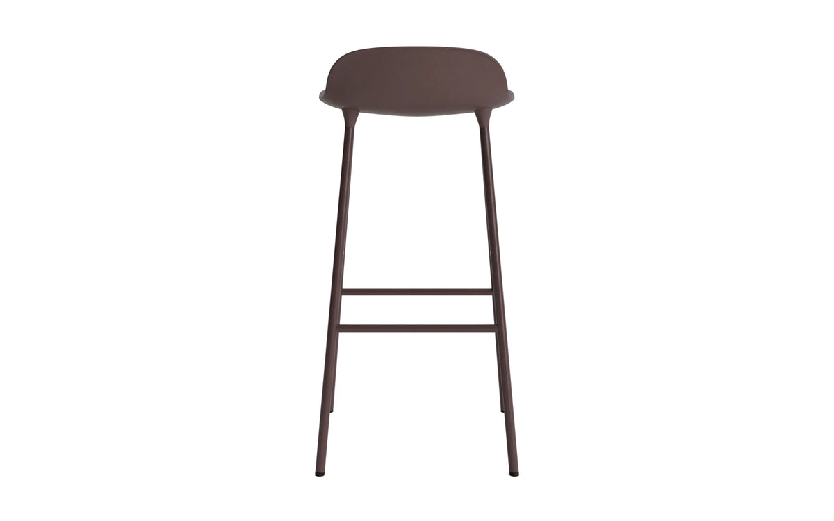 Form Barstuhl 75 cm Braun/Stahl in Braun präsentiert im Onlineshop von KAQTU Design AG. Barstuhl ist von Normann Copenhagen