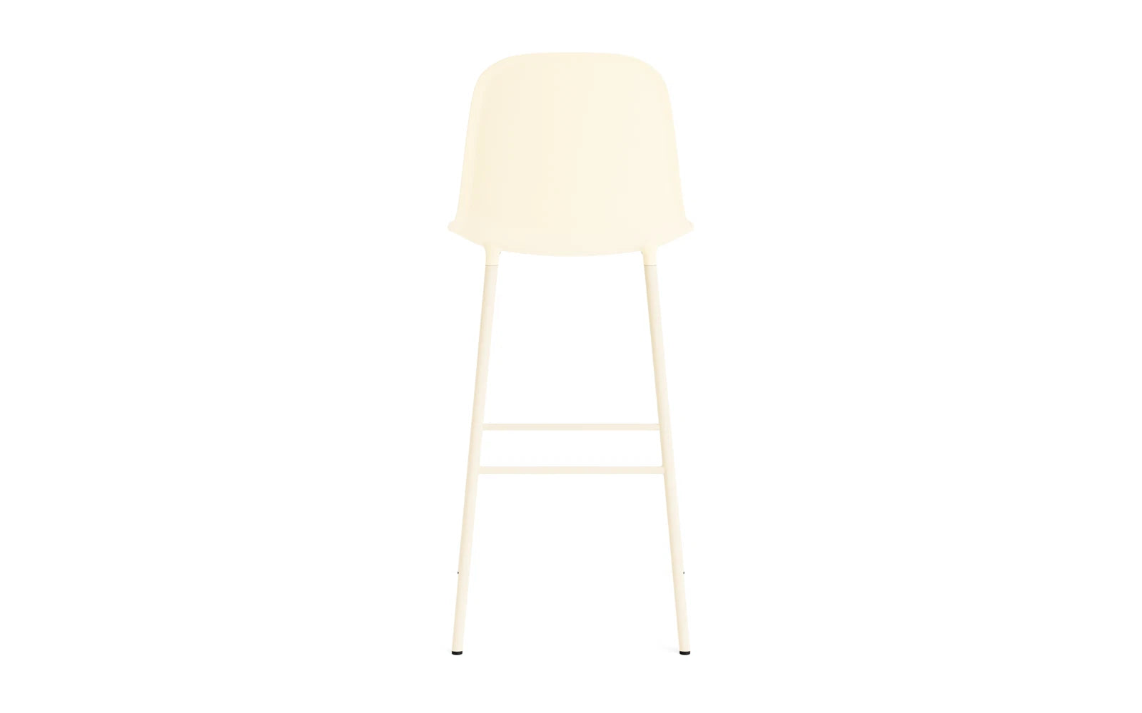 Erleben Sie den Form Barstuhl 75 cm in Creme von Normann Copenhagen – ein elegantes Designhighlight, das Komfort und Stil in jeden Raum bringt.