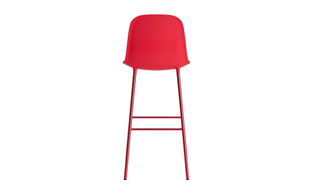 Form Barstuhl 75 cm Stahl Leuchtendes Rot in Leuchtendes Rot präsentiert im Onlineshop von KAQTU Design AG. Barstuhl ist von Normann Copenhagen
