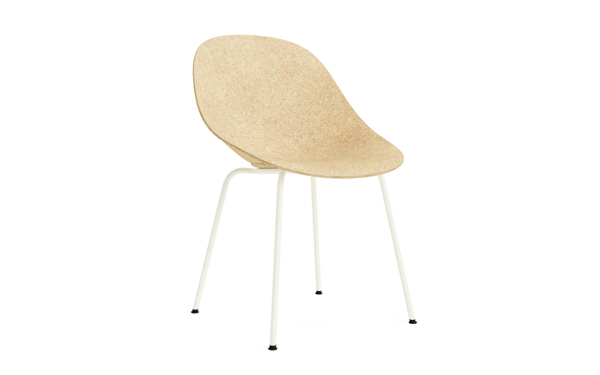 Mat Stuhl Creme stahl Hanf in Hanf präsentiert im Onlineshop von KAQTU Design AG. Stuhl ist von Normann Copenhagen