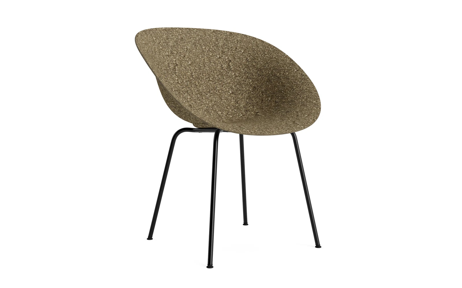 Mat Lehnstuhl schwarzes Stahl Seegras in präsentiert im Onlineshop von KAQTU Design AG. Stuhl mit Armlehne ist von Normann Copenhagen