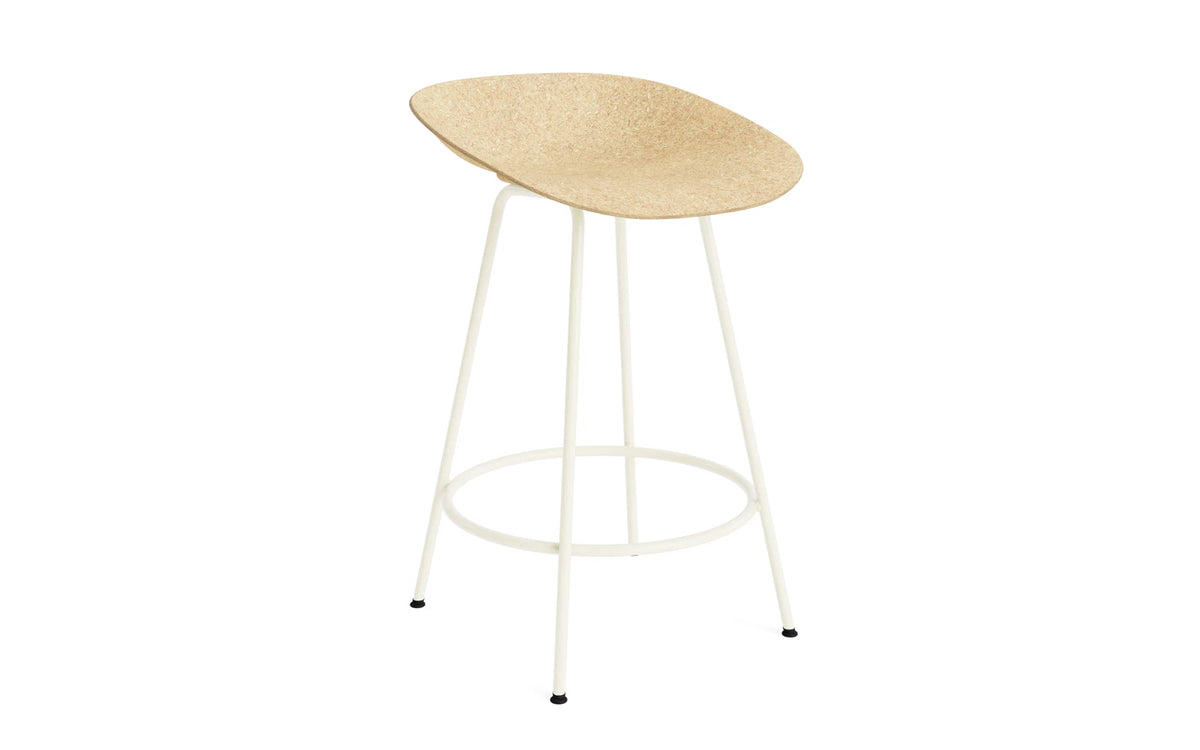 Mat Barstuhl 65 cm Creme stahl Hanf in Hanf präsentiert im Onlineshop von KAQTU Design AG. Barstuhl ist von Normann Copenhagen