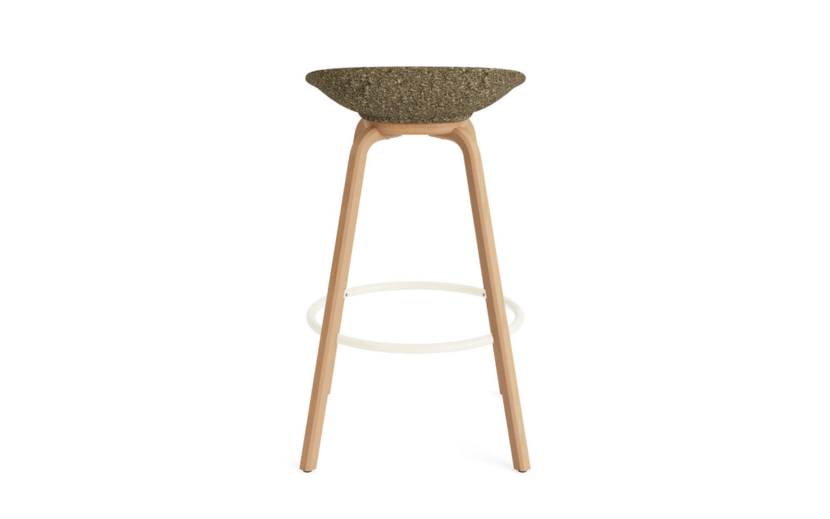 Mat Barstuhl 75 cm Buchenholz/creme in Seegras präsentiert im Onlineshop von KAQTU Design AG. Barstuhl ist von Normann Copenhagen