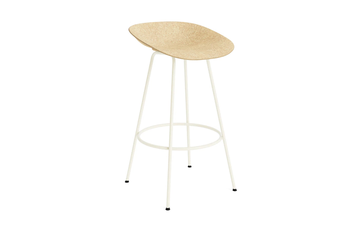 Mat Barstuhl 75 cm Creme stahl Hanf in Hanf präsentiert im Onlineshop von KAQTU Design AG. Barstuhl ist von Normann Copenhagen