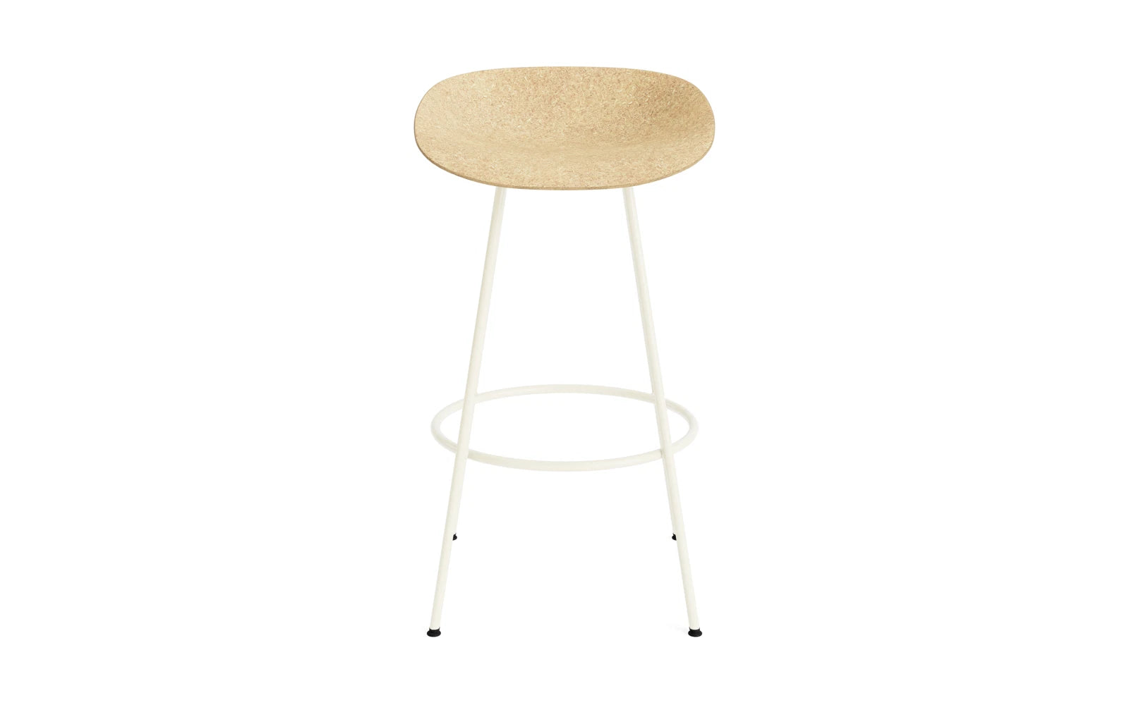 Erleben Sie den Mat Barstuhl 75 cm in Creme von Normann Copenhagen – ein elegantes, nachhaltiges Design aus Hanf und Stahl, ideal für moderne Räume.