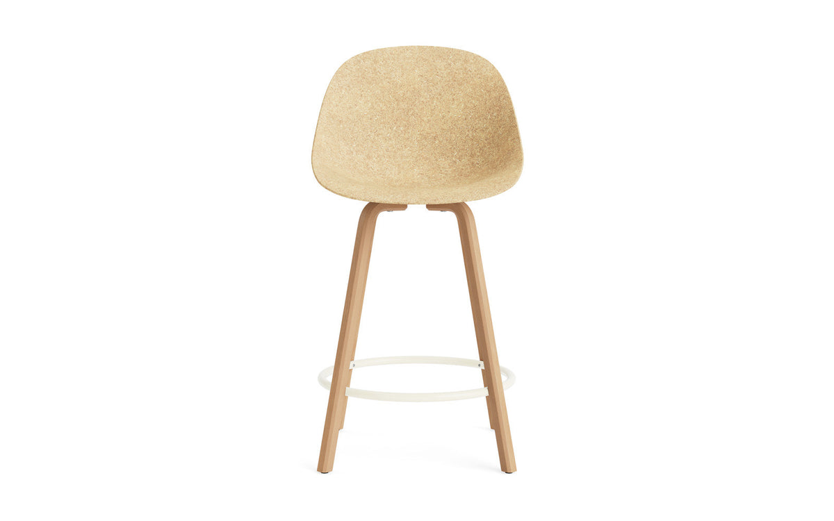 Mat Barstuhl 65 cm Buchenholz/creme in Hanffasern präsentiert im Onlineshop von KAQTU Design AG. Barstuhl ist von Normann Copenhagen