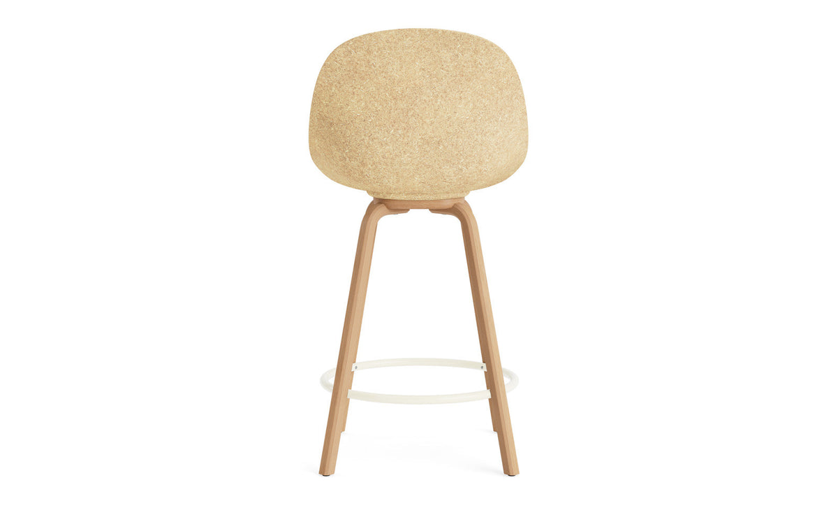 Mat Barstuhl 65 cm Buchenholz/creme in Hanffasern präsentiert im Onlineshop von KAQTU Design AG. Barstuhl ist von Normann Copenhagen