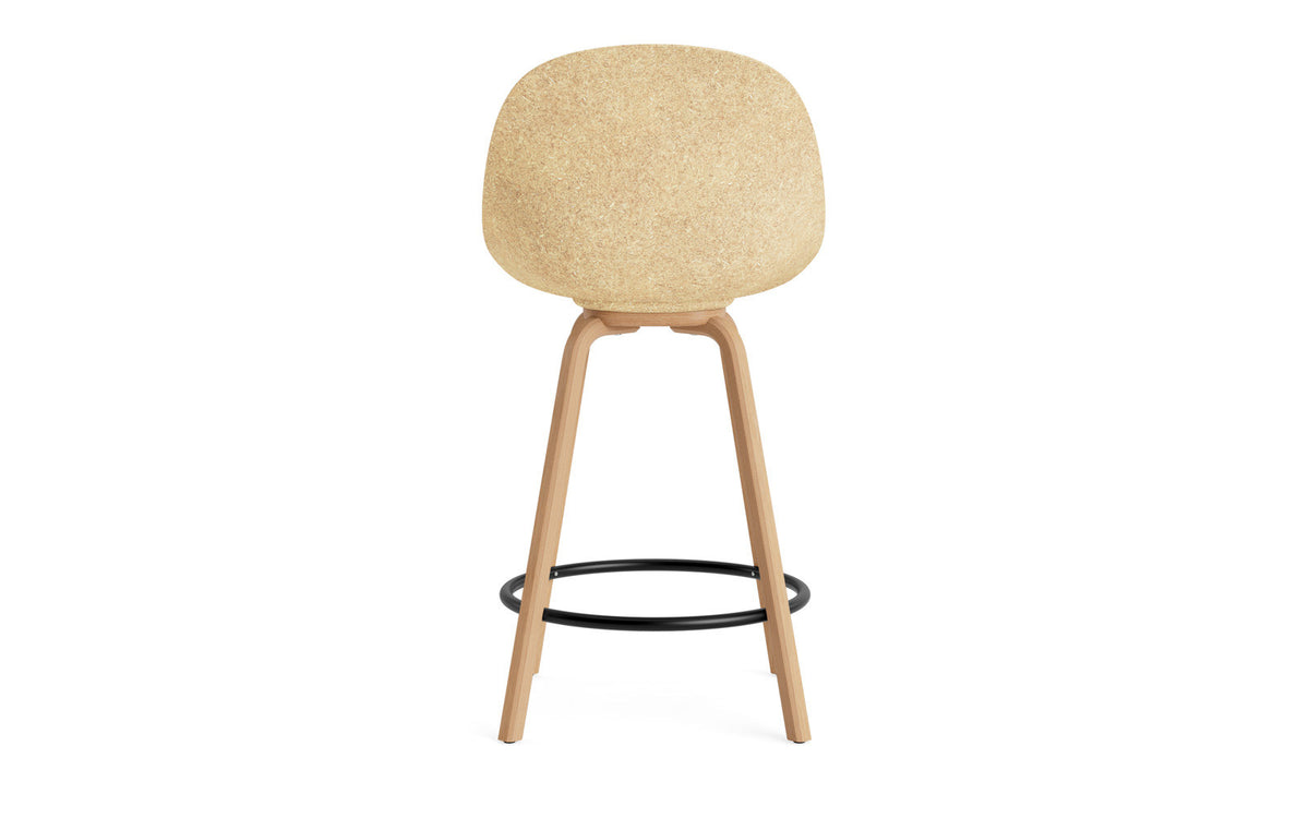 Mat Barstuhl 65 cm Buchenholz/schwarz in Hanffasern präsentiert im Onlineshop von KAQTU Design AG. Barstuhl ist von Normann Copenhagen