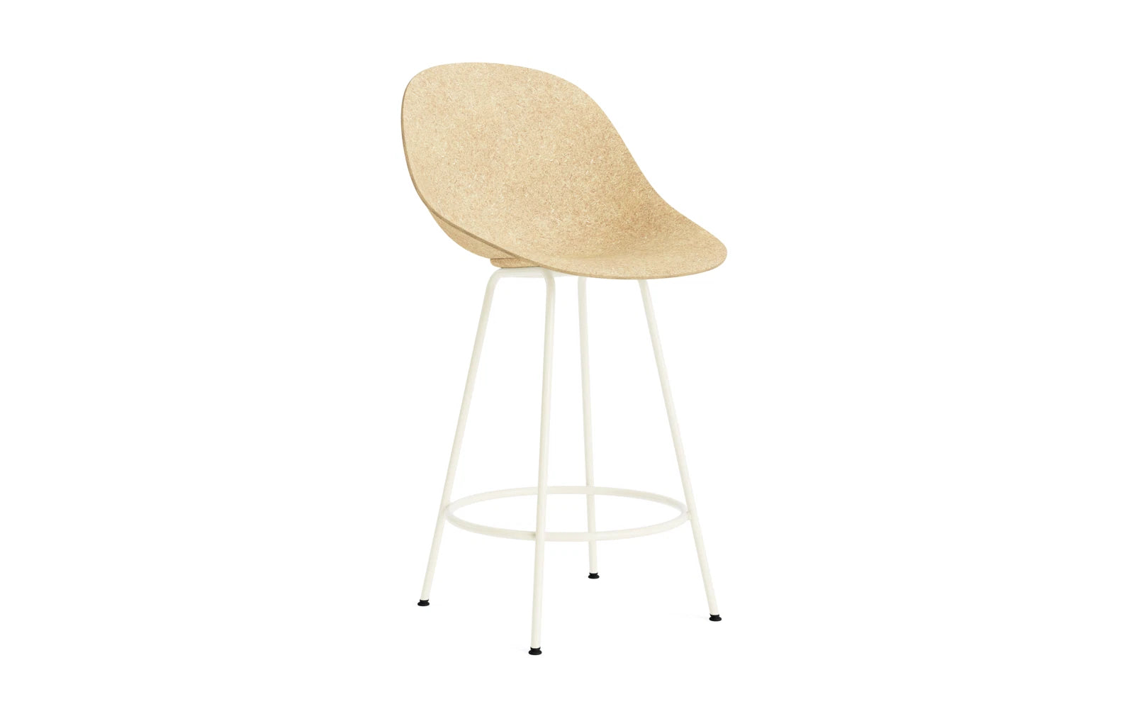 Entdecken Sie den Mat Barstuhl 65 cm in Creme von Normann Copenhagen – ein stilvoller, nachhaltiger Barstuhl aus Hanf und Stahl, ideal für moderne Wohnräume.