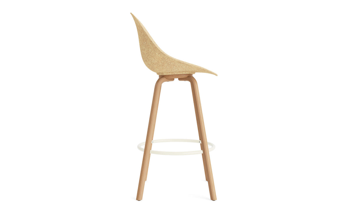 Mat Barstuhl 75 cm Buchenholz/creme in Hanffasern präsentiert im Onlineshop von KAQTU Design AG. Barstuhl ist von Normann Copenhagen