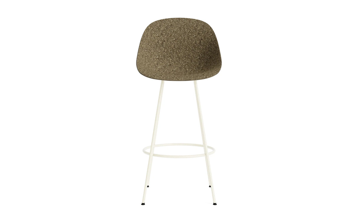 Mat Barstuhl 75 cm Creme stahl Seegras in Seegras präsentiert im Onlineshop von KAQTU Design AG. Barstuhl ist von Normann Copenhagen
