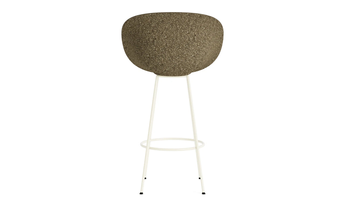 Mat Barstuhl mit Armlehne 75 cm Creme stahl Seegras in Seegras präsentiert im Onlineshop von KAQTU Design AG. Barstuhl ist von Normann Copenhagen