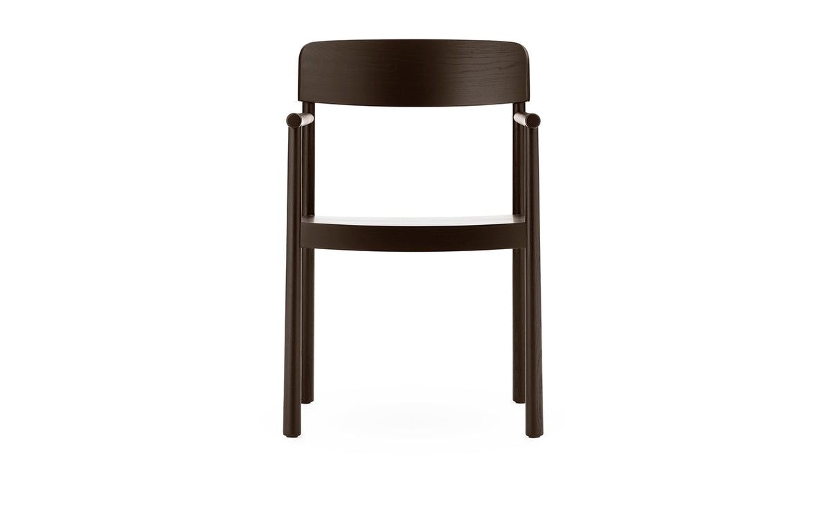 Timb Armlehnstuhl in Brown präsentiert im Onlineshop von KAQTU Design AG. Stuhl ist von Normann Copenhagen