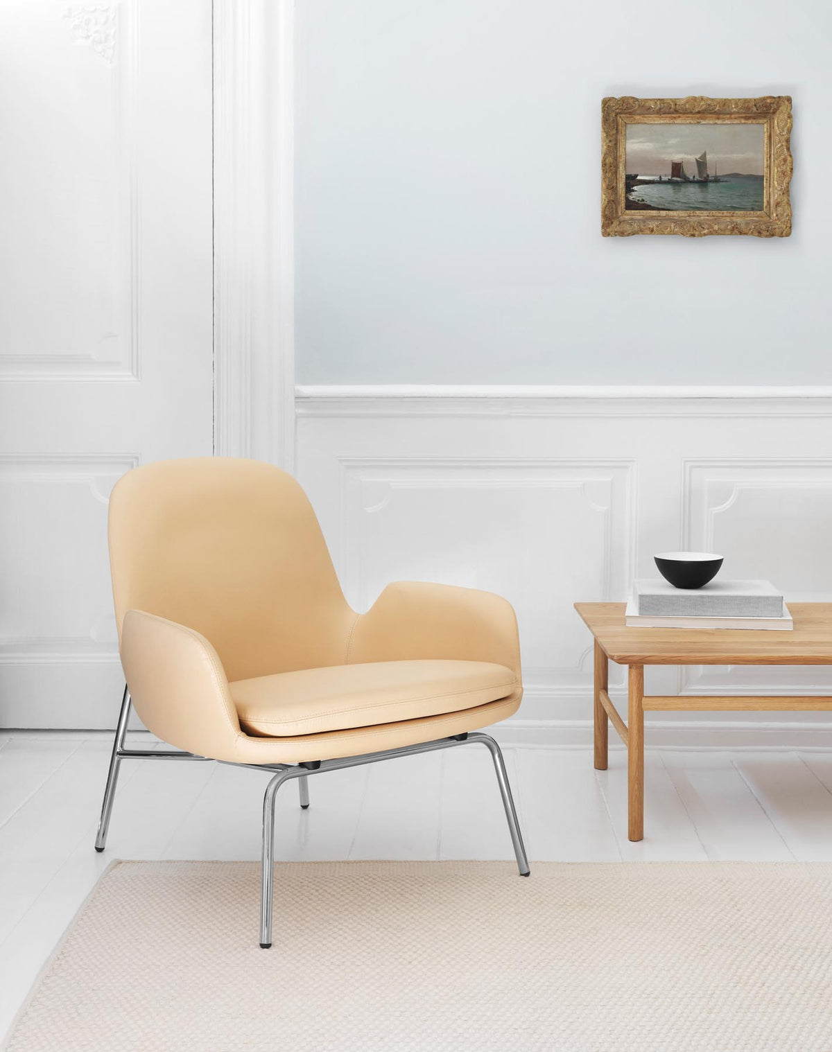 Era Lounge-Sessel niedrig schwarzer Stahl Hallingdal in Hallingdal 110 präsentiert im Onlineshop von KAQTU Design AG. Sessel ist von Normann Copenhagen