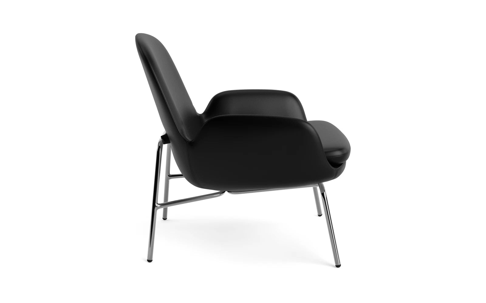 Entdecken Sie den Era Lounge-Sessel niedrig Chrom Ultra von Normann Copenhagen – ein stilvolles Möbelstück, das Eleganz und Komfort vereint.