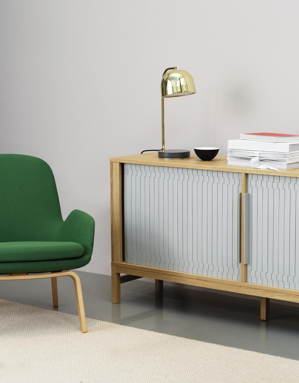Era Lounge-Sessel niedrig Walnuss Hallingdal in Hallingdal 110 präsentiert im Onlineshop von KAQTU Design AG. Sessel ist von Normann Copenhagen