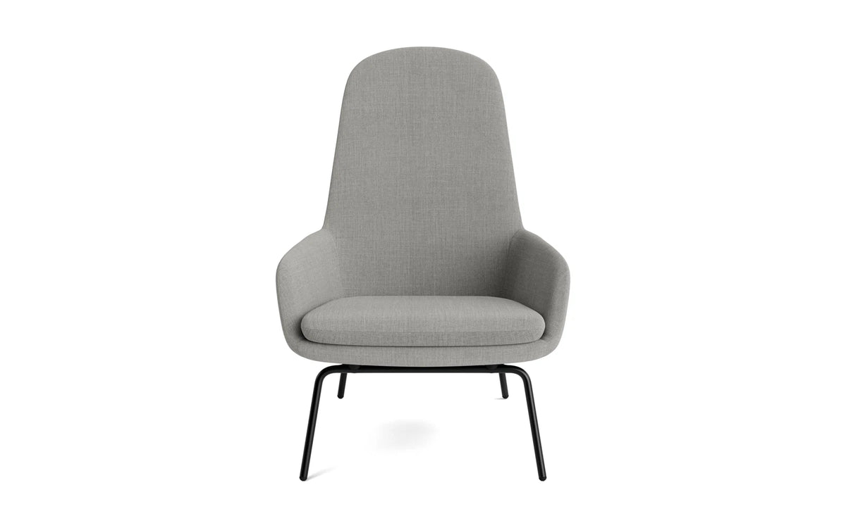 Era Lounge-Sessel hoch schwarzer Stahl Remix in Remix 133 präsentiert im Onlineshop von KAQTU Design AG. Sessel ist von Normann Copenhagen