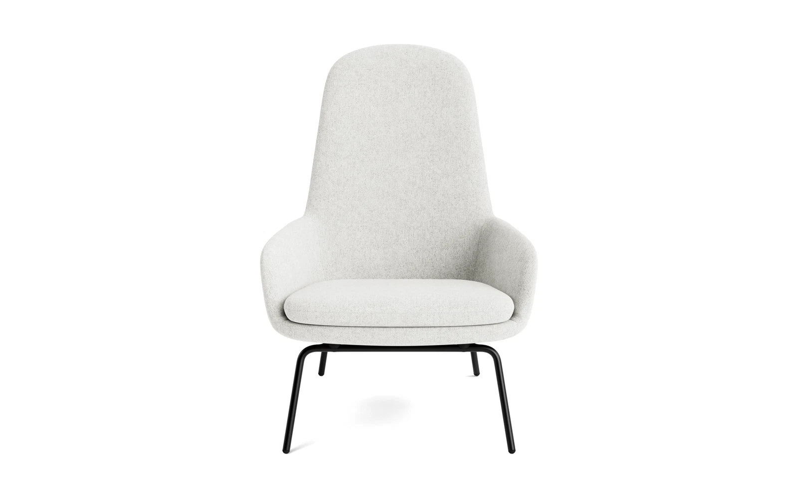 Entdecken Sie den Era Lounge-Sessel von Normann Copenhagen: Hochwertiger Komfort trifft auf zeitloses Design mit schwarzem Stahl und stilvoller Hallingdal-Polsterung.