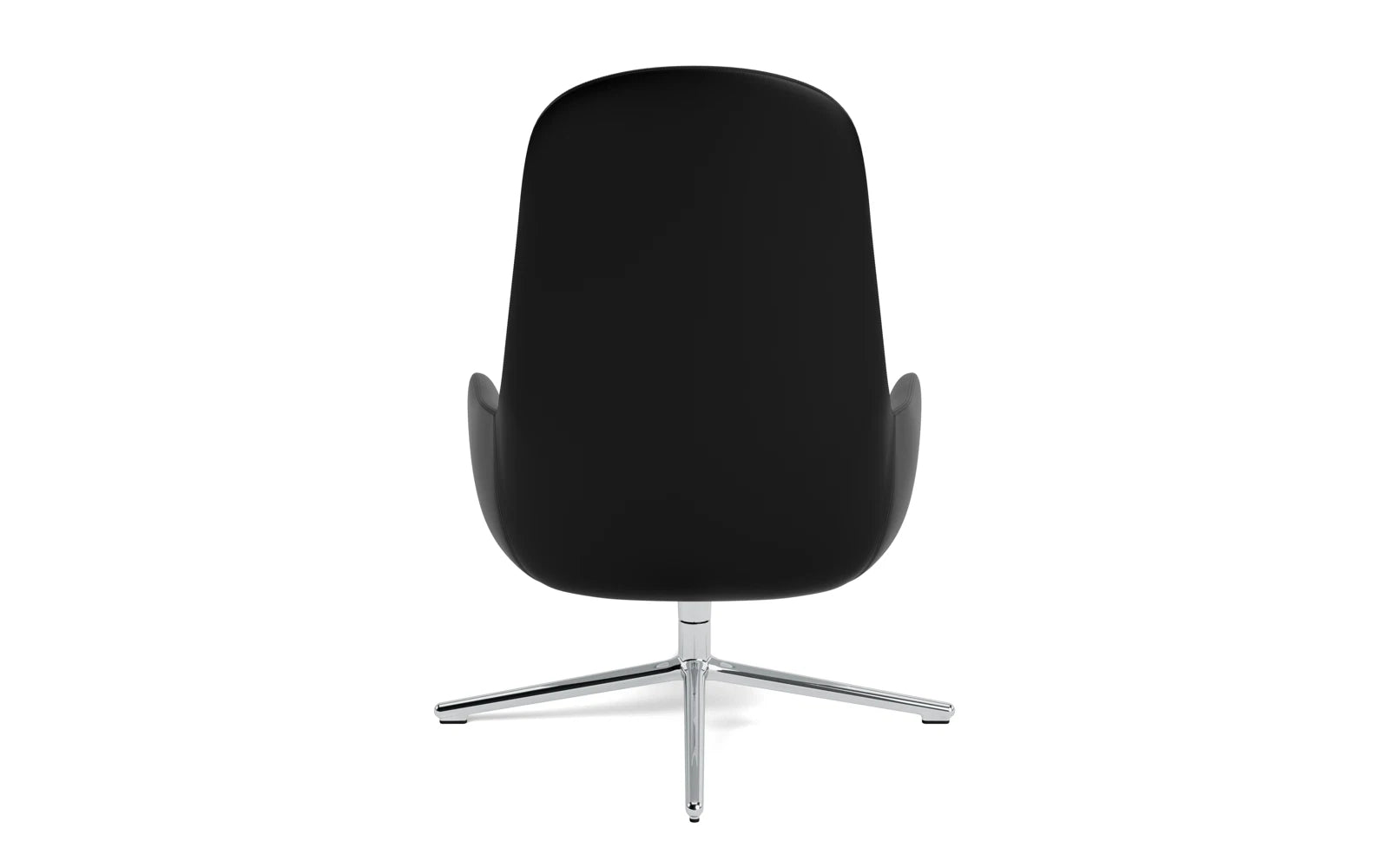 Der Era Lounge-Sessel hoch von Normann Copenhagen vereint stilvolle Ästhetik mit einem drehbaren Aluminiumgestell für optimalen Komfort.