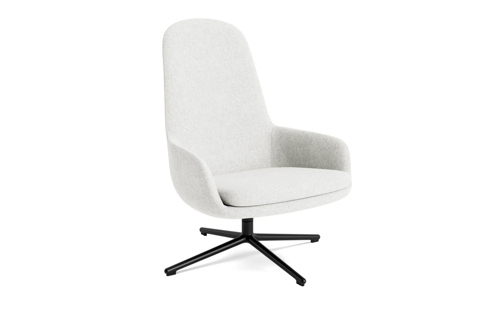 Era Lounge-Sessel hoch mit Drehgestell schwarzes Aluminium Hallingdal in Hallingdal 110 präsentiert im Onlineshop von KAQTU Design AG. Sessel ist von Normann Copenhagen