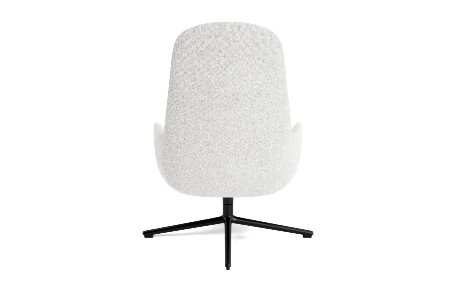 Entdecken Sie den Era Lounge-Sessel hoch mit Drehgestell aus schwarzem Aluminium von Normann Copenhagen – ein zeitloses Design, das höchsten Komfort bietet.