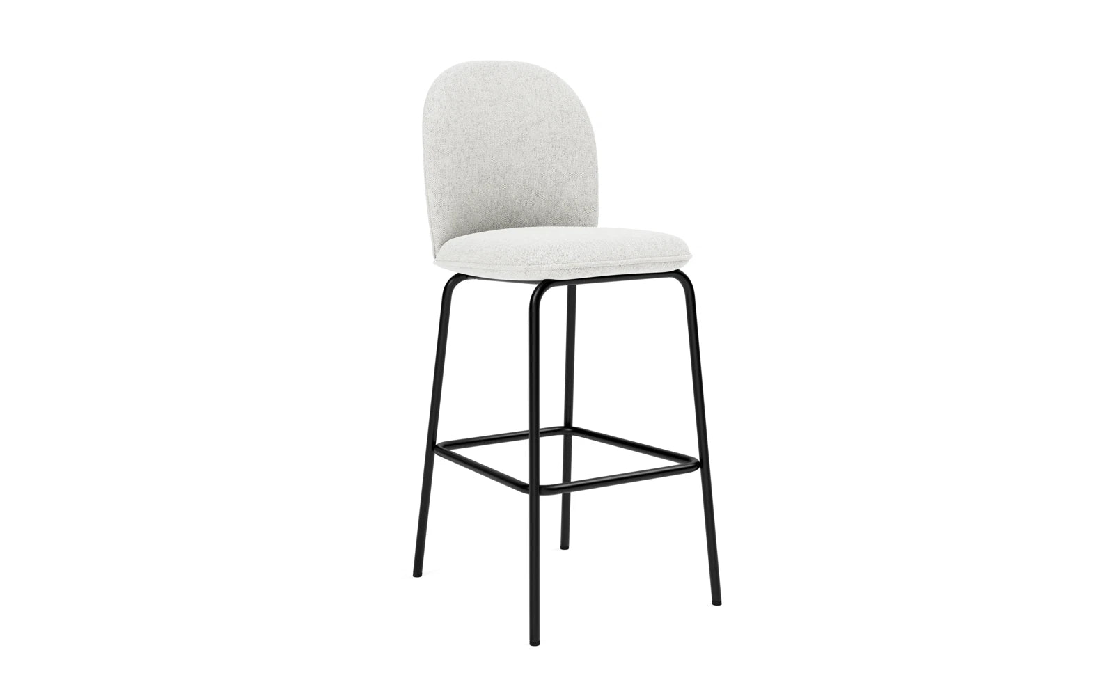 Ace Barstuhl 75 cm gepolstert, Schwarz Stahl, Hallingdal in Hallingdal 110 präsentiert im Onlineshop von KAQTU Design AG. Barstuhl ist von Normann Copenhagen