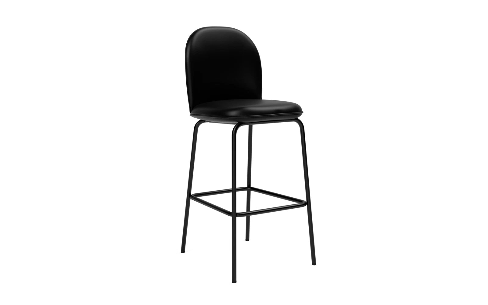 Ace Barstuhl 75 cm gepolstert, Schwarz Stahl, Ultra in Ultra 41599 präsentiert im Onlineshop von KAQTU Design AG. Barstuhl ist von Normann Copenhagen
