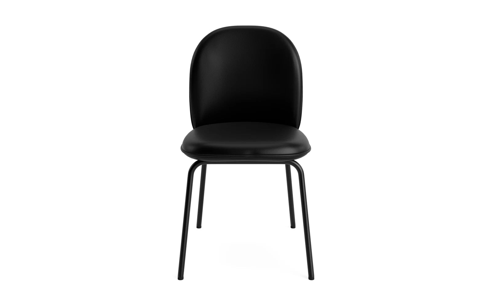 Der Ace Stuhl von Normann Copenhagen vereint elegantes Design in Schwarz mit stabilen Stahlbeinen und sorgt für optimalen Komfort in jedem modernen Interieur.