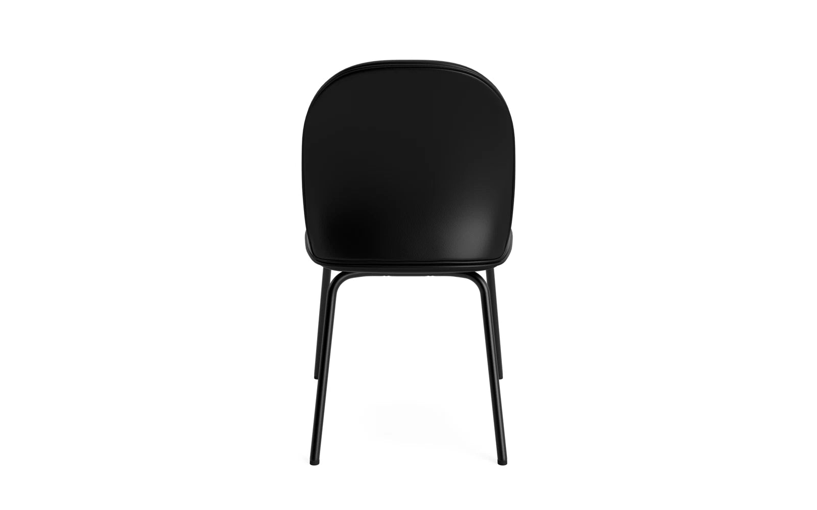 Der Ace Stuhl von Normann Copenhagen vereint elegantes Design in Schwarz mit stabilen Stahlbeinen und sorgt für optimalen Komfort in jedem modernen Interieur.