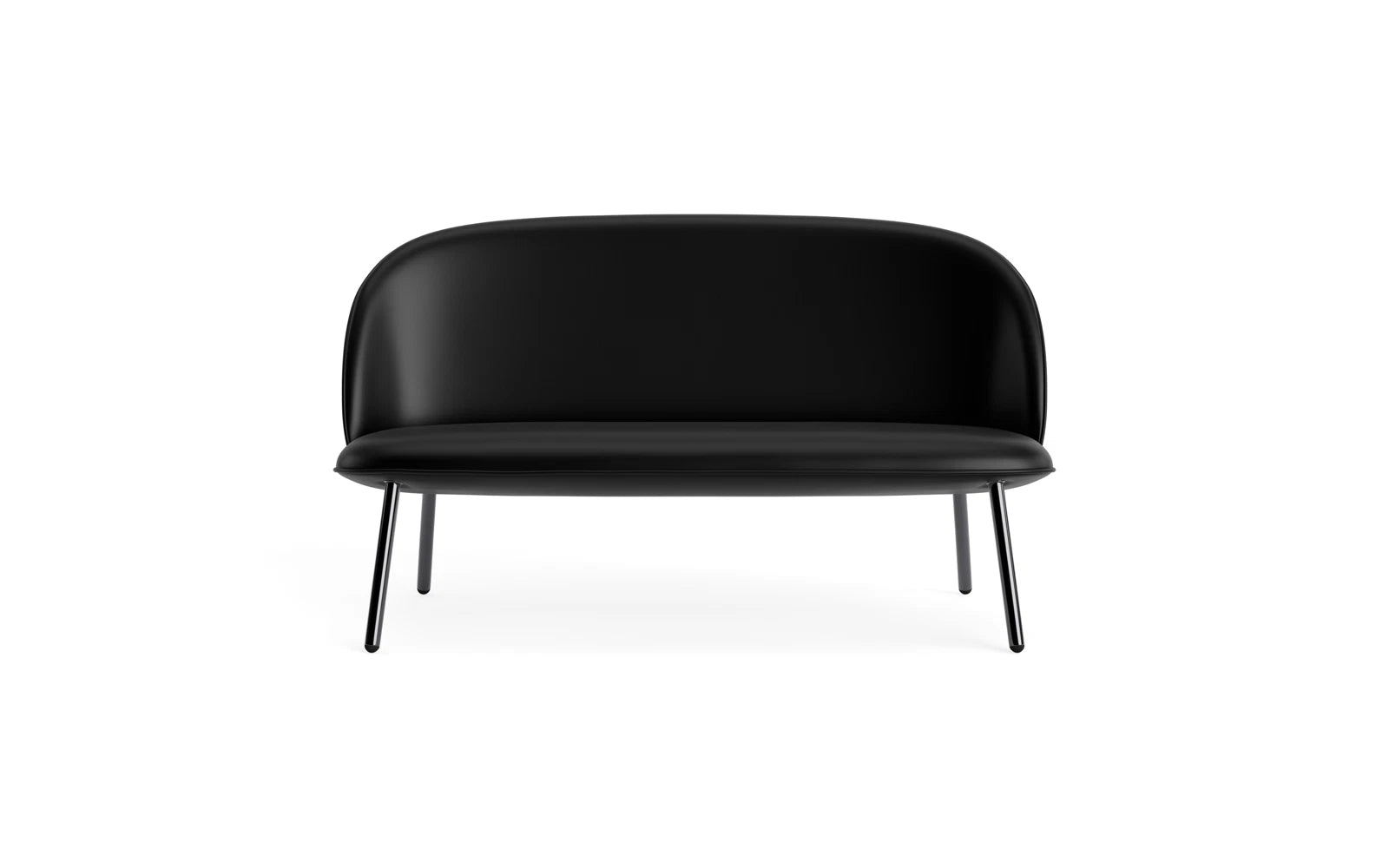 Erleben Sie das Ace Sofa von Normann Copenhagen: Stilvolles, kompaktes Design aus schwarzem Metallic Stahl, ideal für moderne Wohnräume.