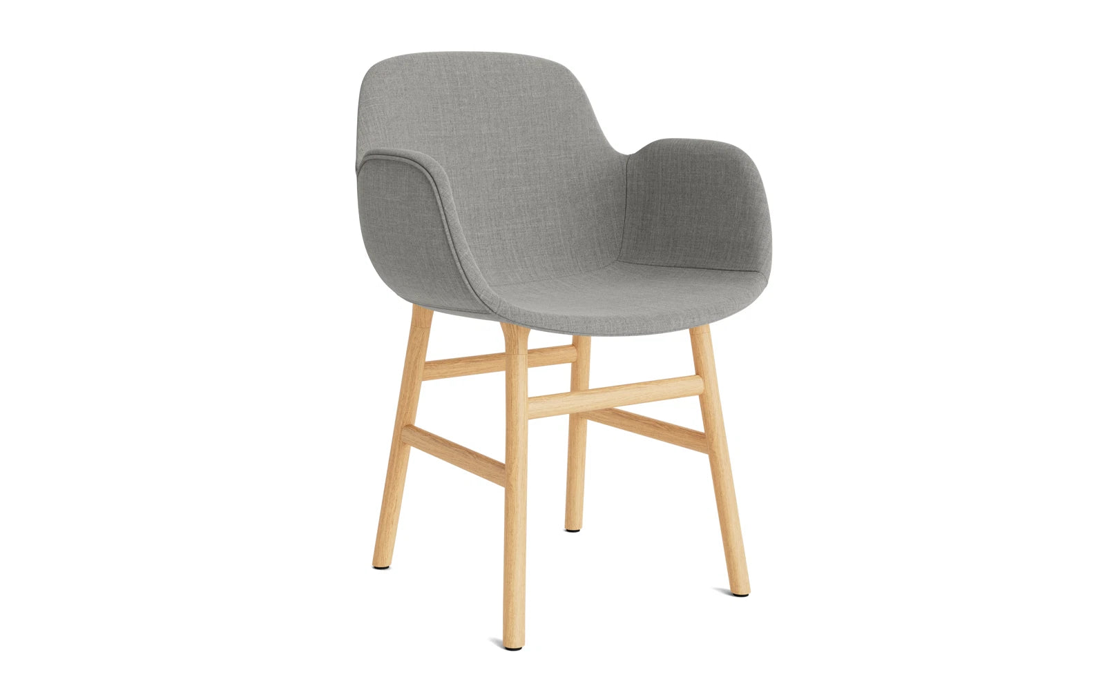 Eleganter Form Armlehnstuhl: Zeitgenössisches Design, hochwertige Materialien, minimalistisch und einladend.