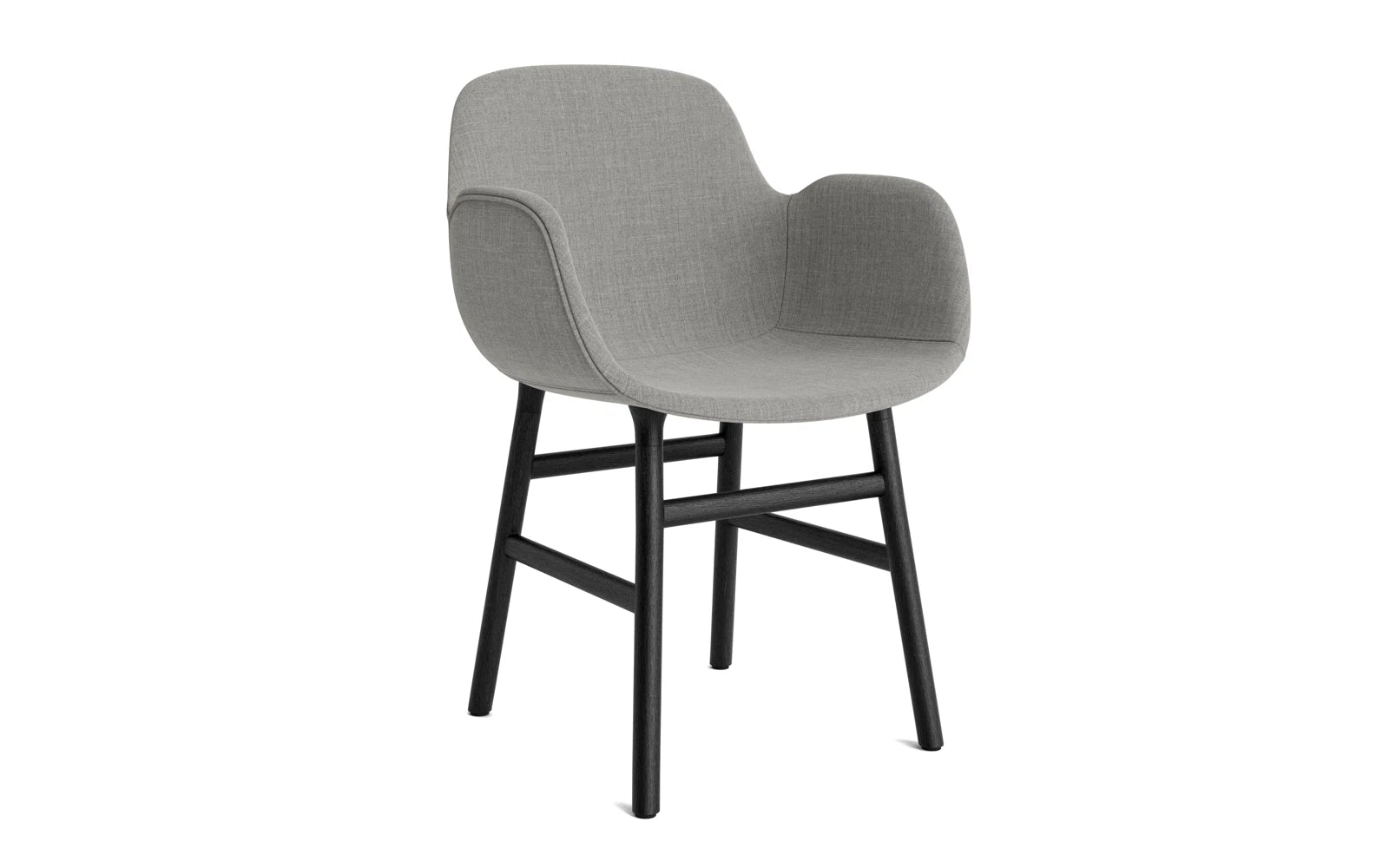 Form Lehnstuhl gepolstert schwarze Eiche Remix in Remix 133 präsentiert im Onlineshop von KAQTU Design AG. Stuhl mit Armlehne ist von Normann Copenhagen