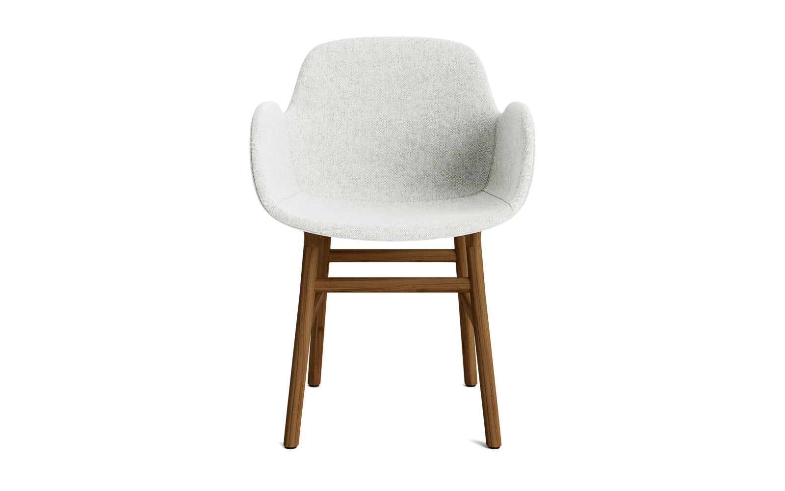 Der Form Lehnstuhl von Normann Copenhagen kombiniert stilvolles Walnussholz mit luxuriöser Hallingdal-Polsterung und bietet zeitlosen Komfort für jedes Zuhause.