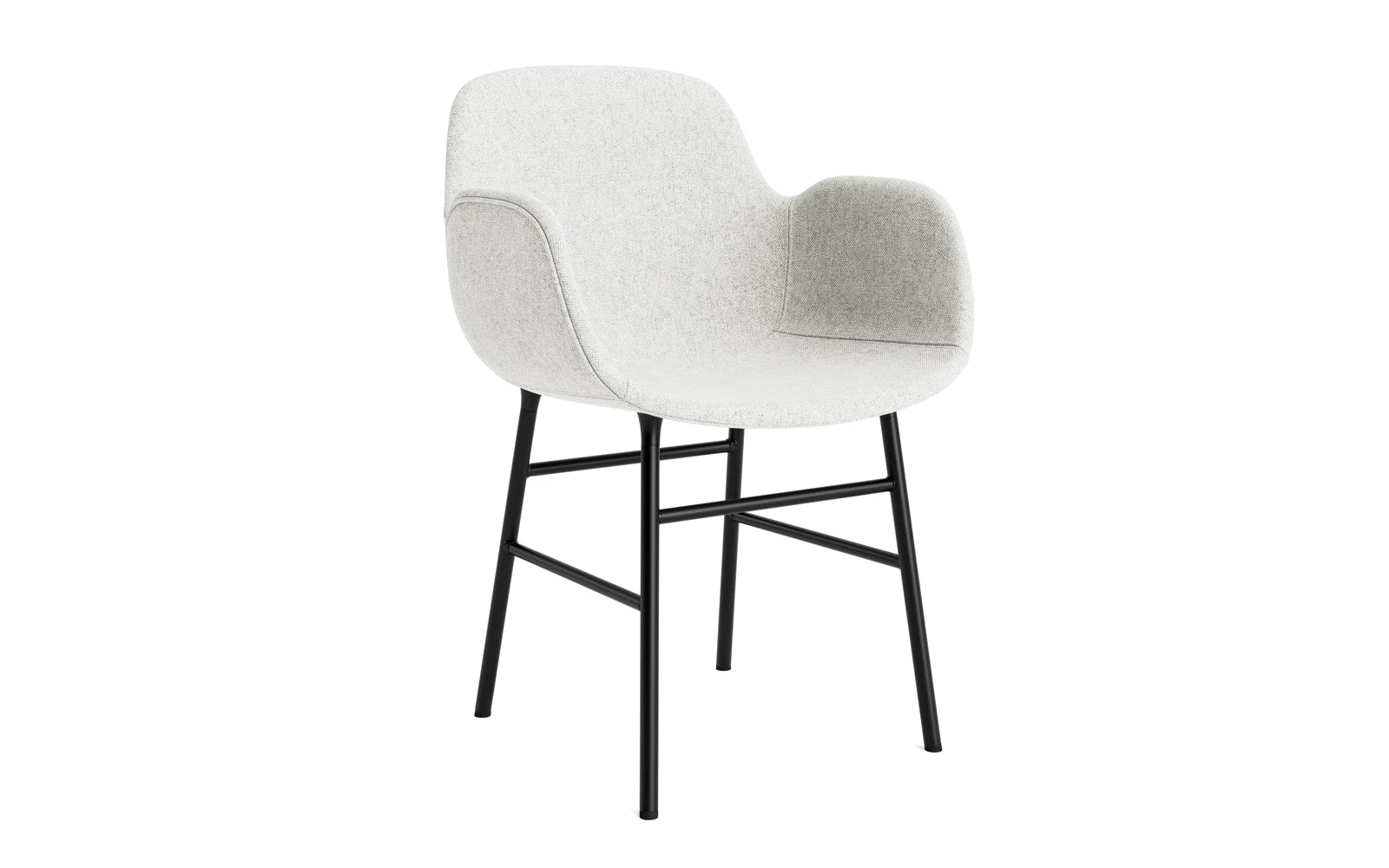 Form Lehnstuhl gepolstert Schwarz Stahl Hallingdal in Hallingdal 110 präsentiert im Onlineshop von KAQTU Design AG. Stuhl mit Armlehne ist von Normann Copenhagen