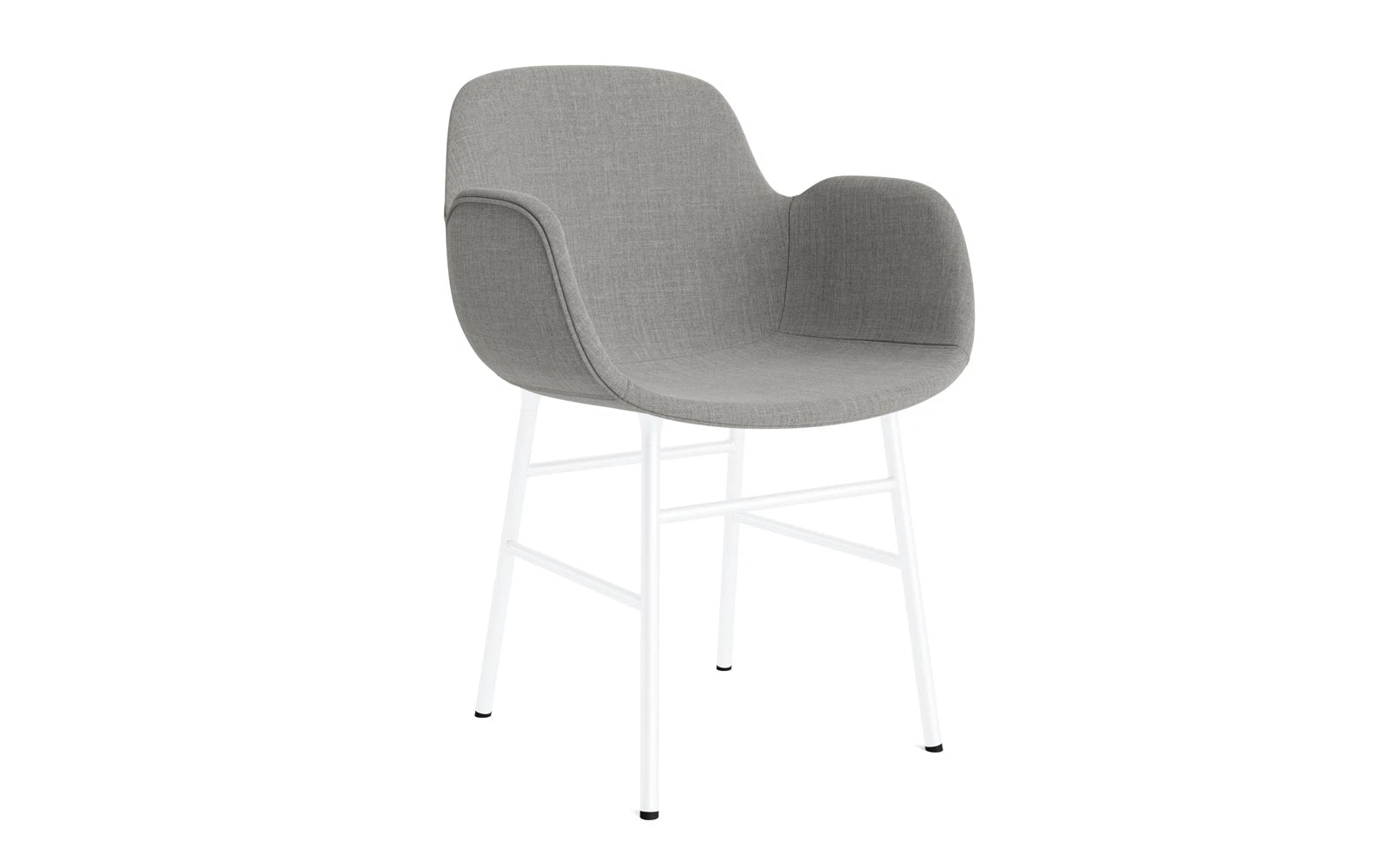 Form Lehnstuhl gepolstert Weiss Stahl Remix in Remix 133 präsentiert im Onlineshop von KAQTU Design AG. Stuhl mit Armlehne ist von Normann Copenhagen