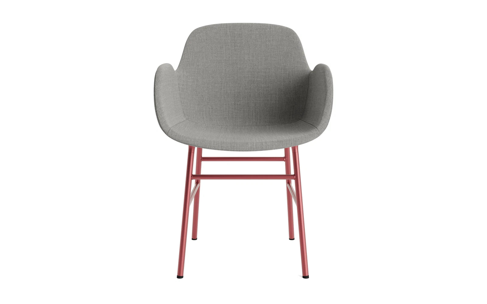 Erleben Sie den Form Lehnstuhl gepolstert Rot Stahl Remix von Normann Copenhagen – ein elegantes Möbelstück, das Komfort und skandinavisches Design perfekt kombiniert.