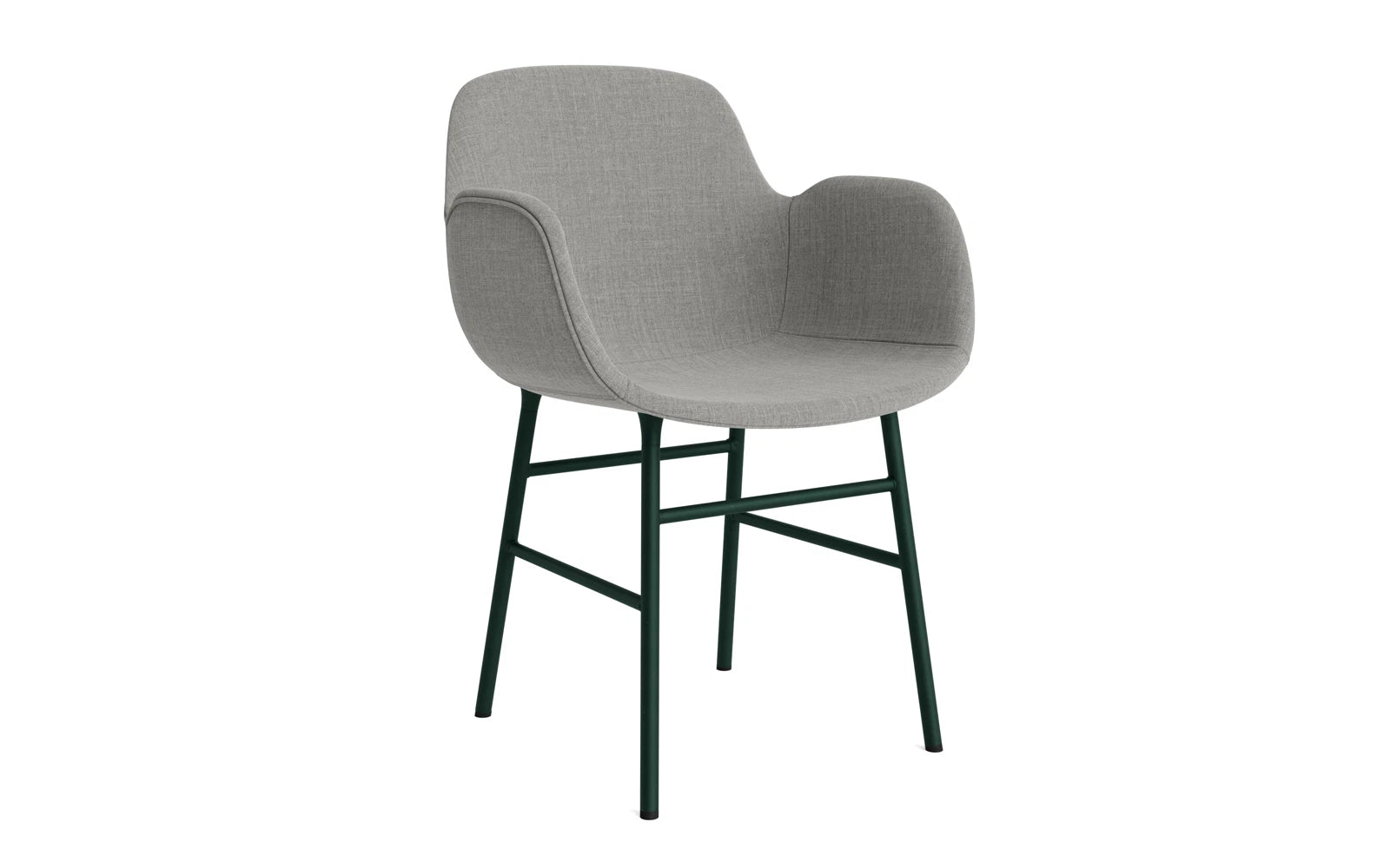 Form Lehnstuhl gepolstert Grün Stahl Remix in Remix 133 präsentiert im Onlineshop von KAQTU Design AG. Stuhl mit Armlehne ist von Normann Copenhagen