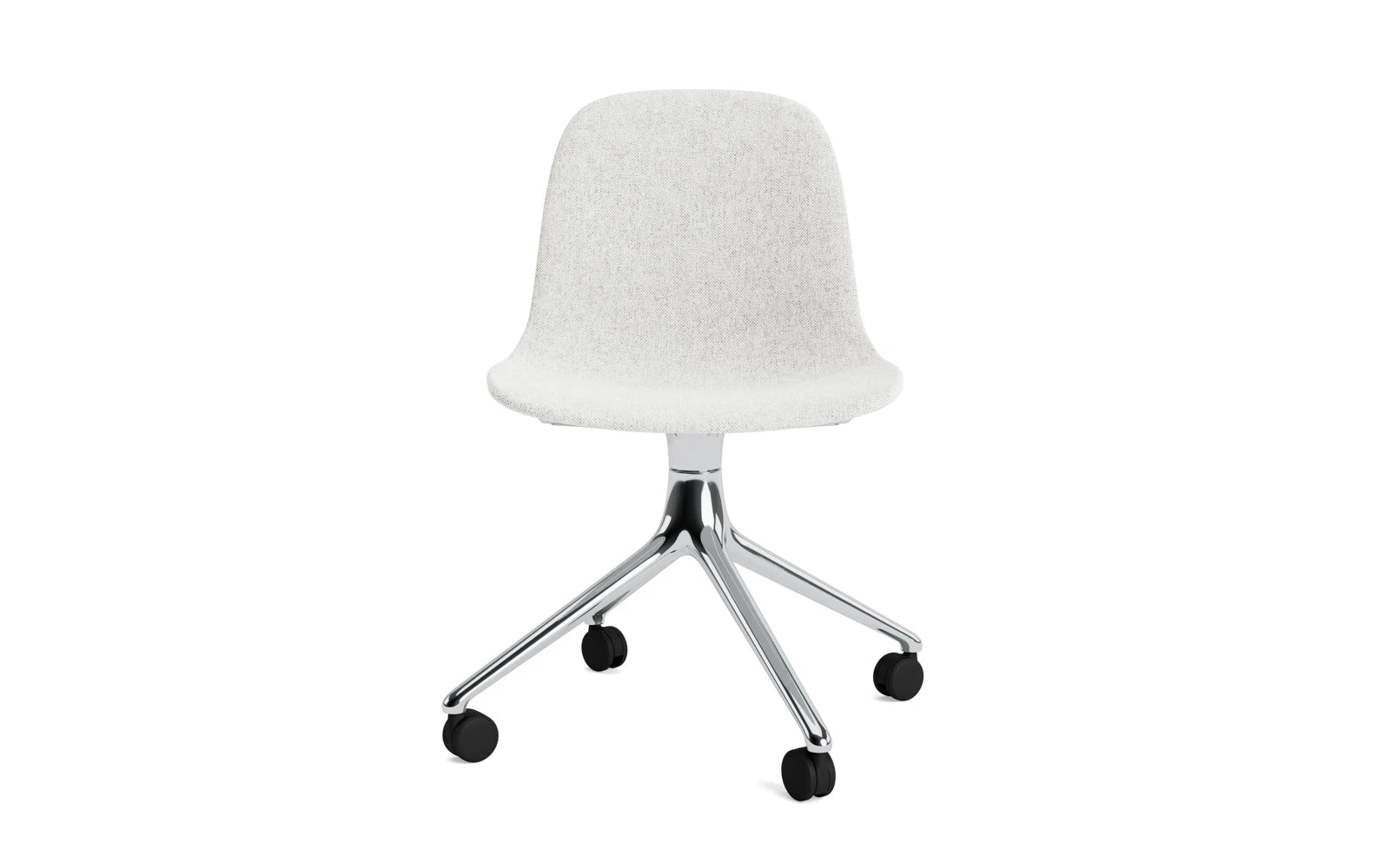 Erleben Sie den Form Drehstuhl 4W von Normann Copenhagen – ein stilvoller Aluminiumstuhl mit luxuriöser Hallingdal-Vollpolsterung, der Komfort und modernes Design vereint.