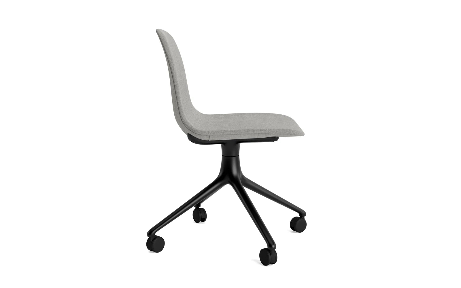 Erleben Sie den Form Drehstuhl 4W von Normann Copenhagen: stilvolles Aluminiumgestell, komfortables Vollpolster und individuelle Gestaltung für jeden Einsatz.