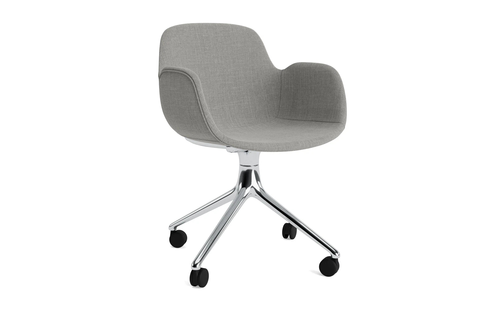 Form Drehsessel 4W Vollpolster Aluminium/Remix in Remix 133 präsentiert im Onlineshop von KAQTU Design AG. Sessel ist von Normann Copenhagen