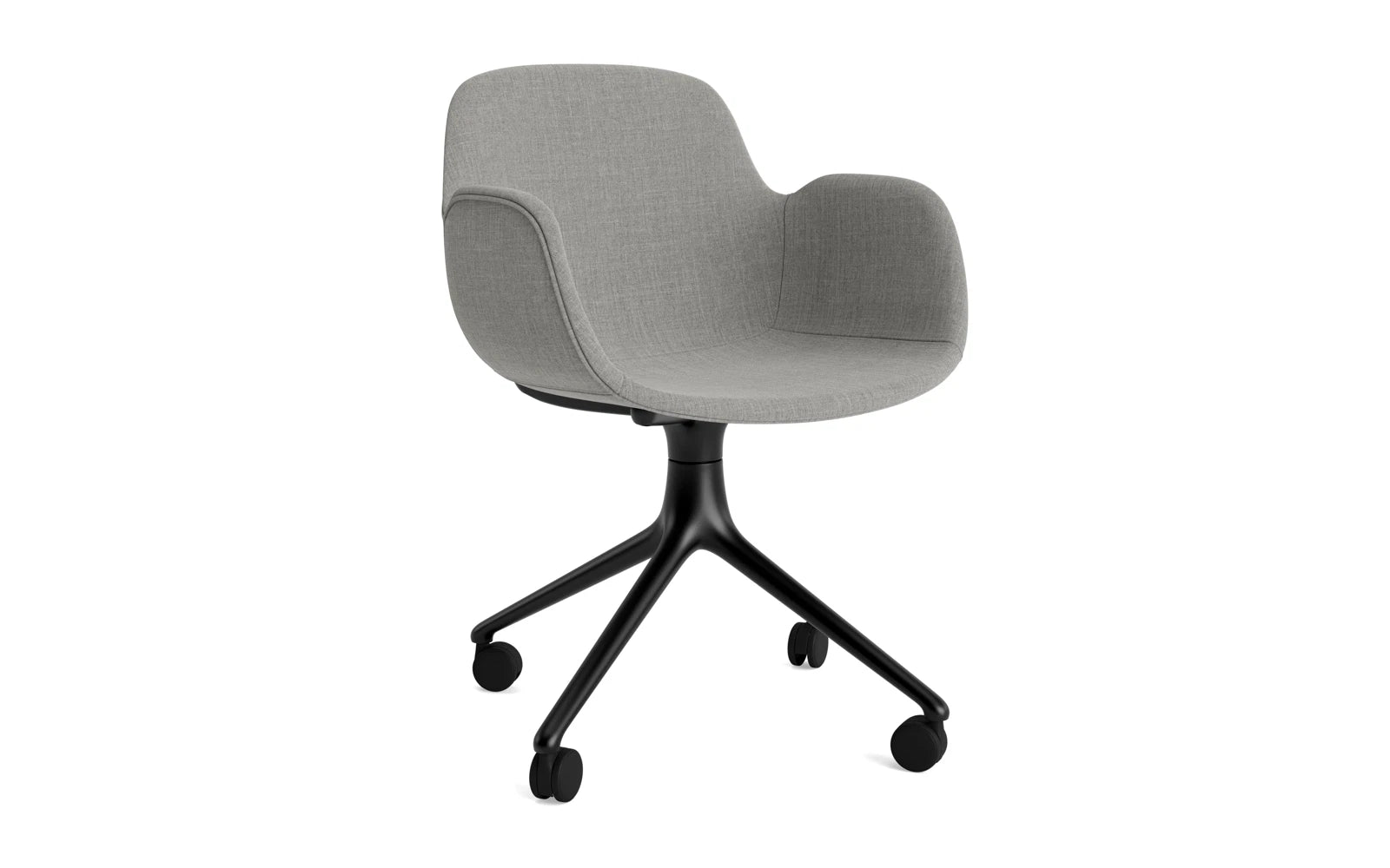 Form Drehsessel 4W Vollpolster schwarzes Aluminium/Remix in Remix 133 präsentiert im Onlineshop von KAQTU Design AG. Sessel ist von Normann Copenhagen