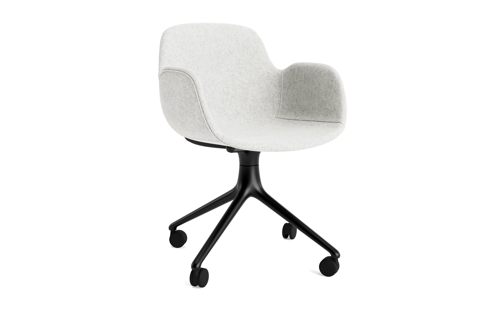 Form Drehsessel 4W Vollpolster schwarzes Aluminium/Hallingdal in Hallingdal 110 präsentiert im Onlineshop von KAQTU Design AG. Sessel ist von Normann Copenhagen
