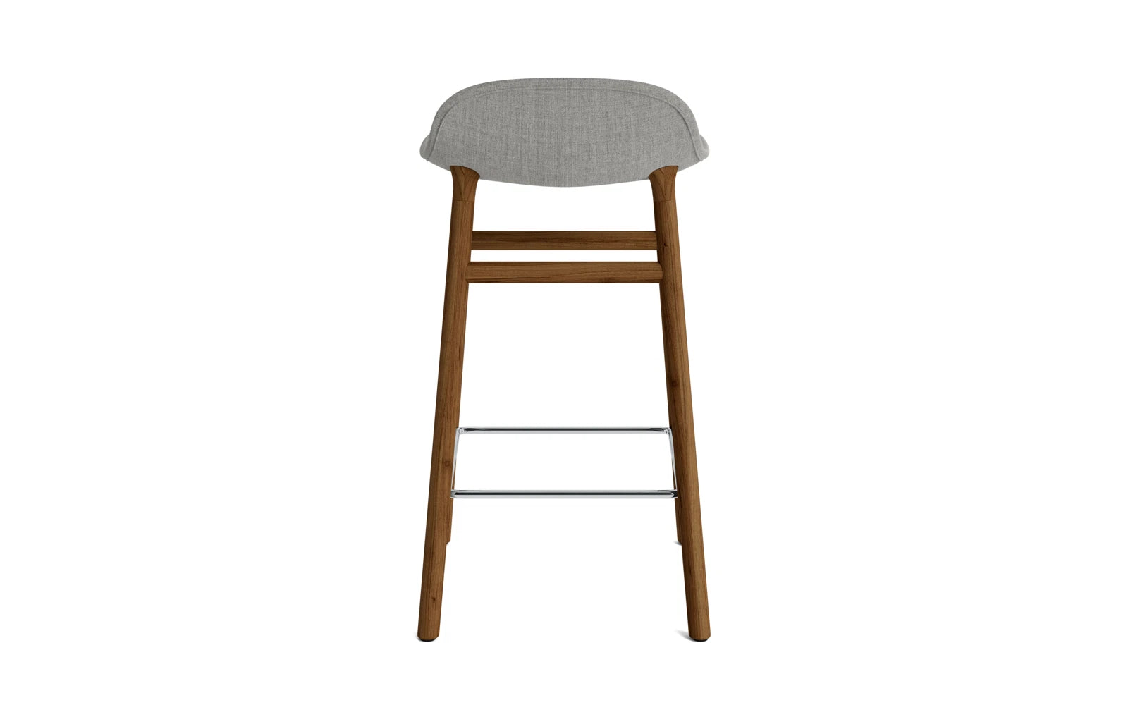 Erleben Sie den Form Barstuhl 65 cm gepolstert Walnuss Remix von Normann Copenhagen – ein elegantes Designhighlight, das Komfort und Individualität in Ihr Zuhause bringt.