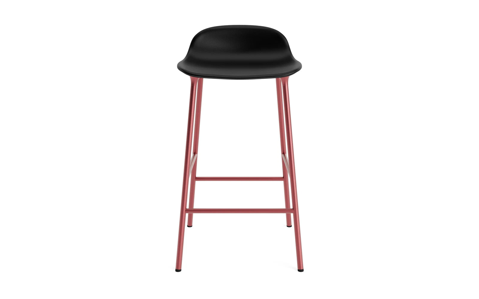 Erleben Sie den eleganten Form Barstuhl 65 cm in Rot, gepolstert und mit hochwertigem Stahlgestell von Normann Copenhagen – der perfekte Akzent für Ihr Zuhause!