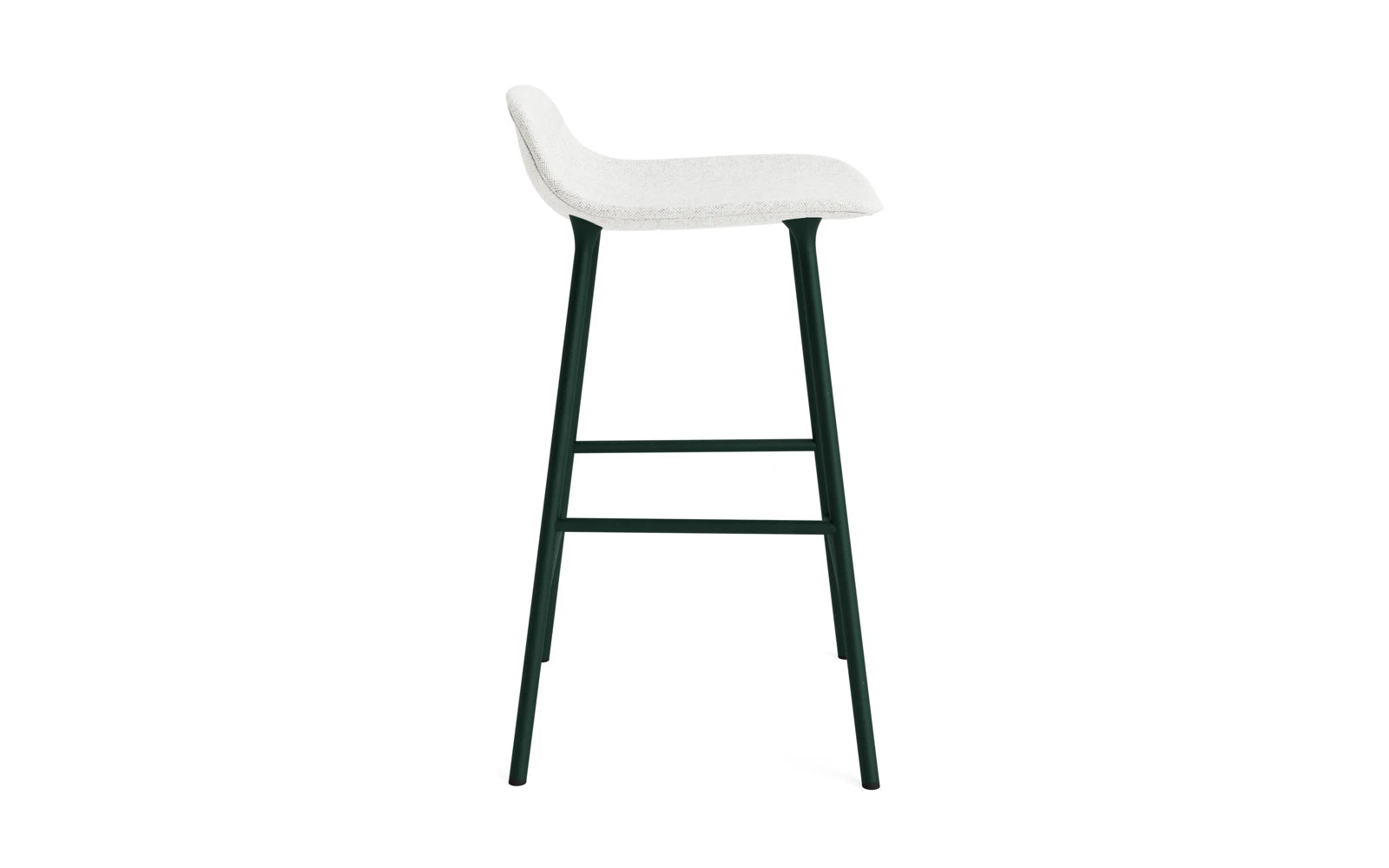 Entdecken Sie den eleganten Form Barstuhl 65 cm in modernem Grün, gepolstert mit hochwertigem Hallingdal-Stoff und einem robusten Stahlgestell – ideal für stilvolle Wohnräume!