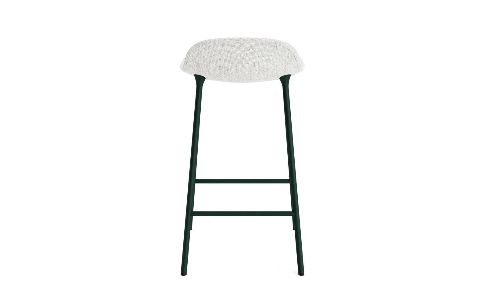 Erleben Sie den stilvollen Form Barstuhl 65 cm in edlem Grün, gepolstert mit luxuriösem Hallingdal-Stoff und einem stabilen Stahlgestell – perfekt für Ihre Einrichtung!